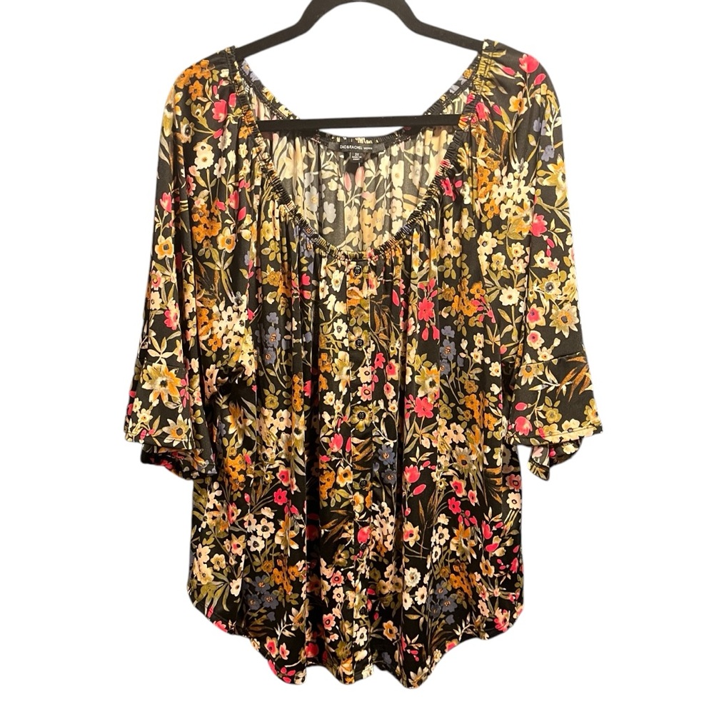 Zac&Rachel top size 3X floral feminine festival bohemian cottagecore casual